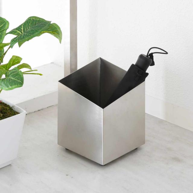 傘立て RHOMBUS ショートタイプ ステンレス 折りたたみ傘専用 （ 折りたたみ傘 アンブレラスタンド スリム傘立て 傘スタンド 玄関 傘 収納 ステンレス製 傘立 スタイリッシュ シルバー 傘収納 シンプル おしゃれ 北欧 ）