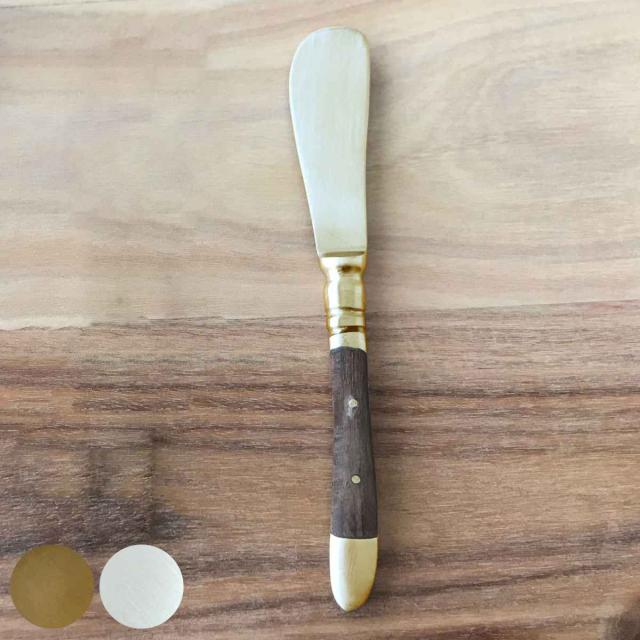 ハンドメイド　鍛金　金工　真鍮　ヘラ　カトラリー　バターナイフ　セット ky-brcuwhb-img.jpg