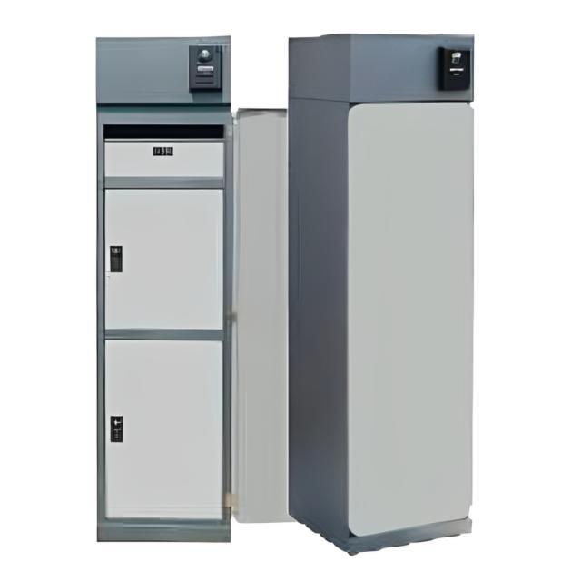 宅配ボックス 郵便ポスト 門柱 AXENT DOOR インターホン穴有 （ ポスト 宅配 ボックス 宅配ポスト 一戸建て用 スタンドポスト ポスト一体型 据え置き 置き配用ボックス 郵便 郵便受け 宅配BOX 3段式 ダイヤル錠 インターホン 穴あり ）_11