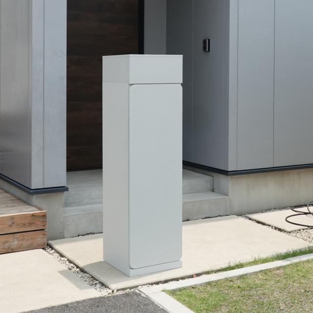 宅配ボックス 郵便ポスト 門柱 AXENT DOOR インターホン穴無 （ ポスト 宅配 ボックス 宅配ポスト 一戸建て用 スタンドポスト ポスト一体型 据え置き 置き配用ボックス 郵便 郵便受け 宅配BOX 3段式 ダイヤル錠 インターホン 穴なし ）_6