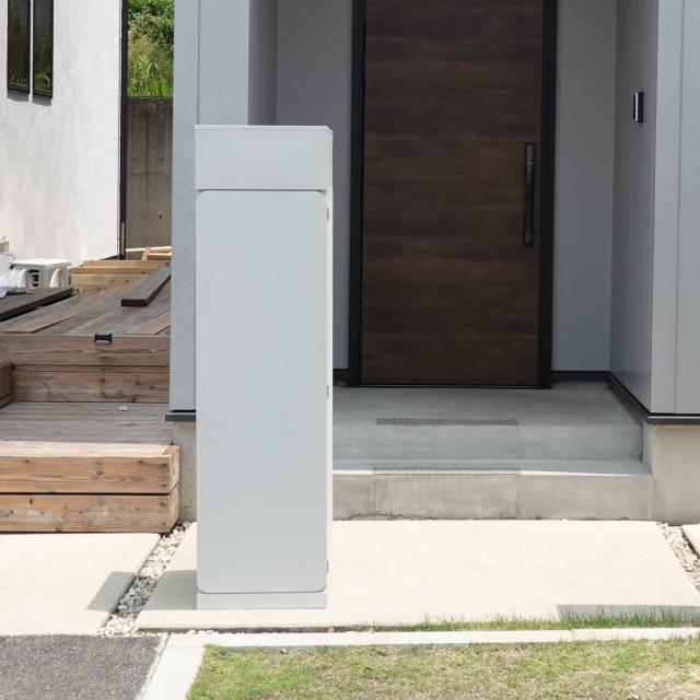 宅配ボックス 郵便ポスト 門柱 AXENT DOOR インターホン穴無 （ ポスト 宅配 ボックス 宅配ポスト 一戸建て用 スタンドポスト ポスト一体型 据え置き 置き配用ボックス 郵便 郵便受け 宅配BOX 3段式 ダイヤル錠 インターホン 穴なし ）_7