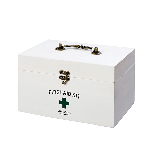 救急箱 収納ボックス Sサイズ 薬 木製 ファーストエイドボックス （ 薬