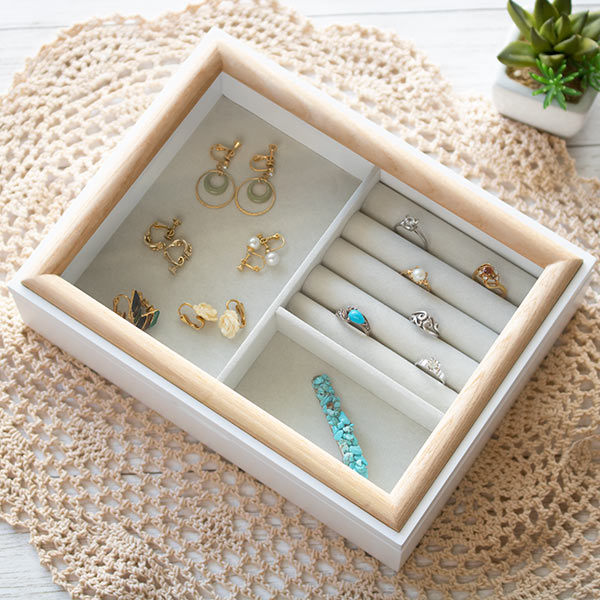 ジュエリーボックス ミア 木製 アクセサリーケース （ アクセサリー