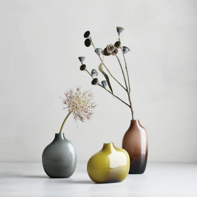 ヴィンテージ ブラック×ホワイト ガラス ベース ストライプ 花器 花瓶 ヴィンテージ ブラック×ホワイト ガラス ベース ストライプ 花器