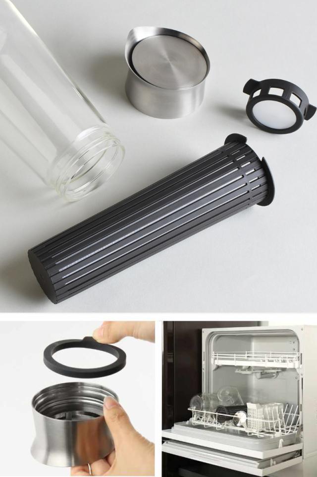 キントー 冷水筒 ピッチャー 1L LUCE コールドブリューカラフェ 耐熱ガラス （ KINTO 電子レンジ対応 食洗機対応 水差し 麦茶ポット 耐熱 ガラス 茶こし付き ストレーナー シンプル おしゃれ 冷水ポット 熱湯 ガラス製 麦茶 ）の通販は