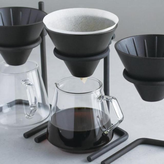 KINTO キントー SCS-S04 ブリューワースタンドセット 2cups （ SLOW COFFEE STYLE Specialty 2杯分 300ml 磁器製 スタンド コーヒースタンド ブリュワー 可動式 コーヒーサーバー 紙フィルター ）