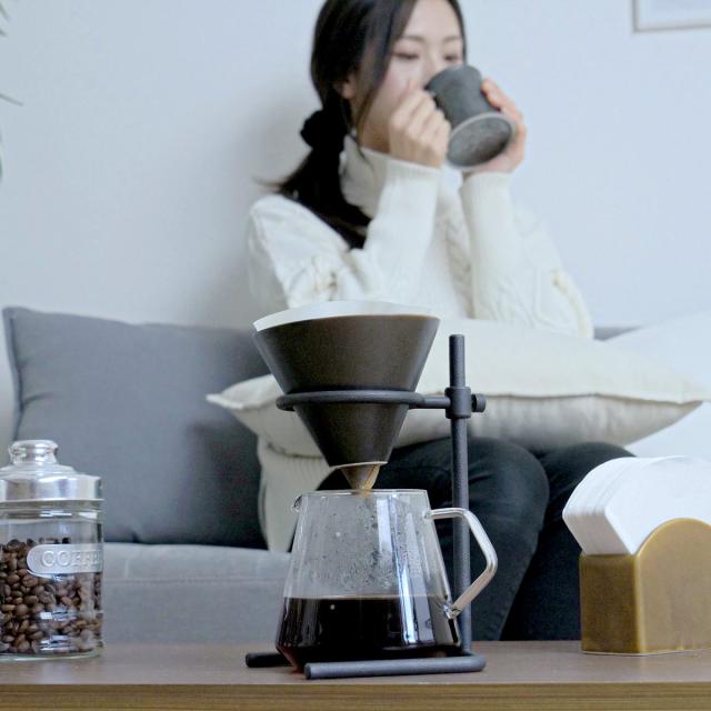 KINTO キントー SCS-S04 ブリューワースタンドセット 4cups （ SLOW COFFEE STYLE Specialty 4杯分 600ml 磁器製 スタンド コーヒースタンド ブリュワー 可動式 コーヒーサーバー 紙フィルター ）_15