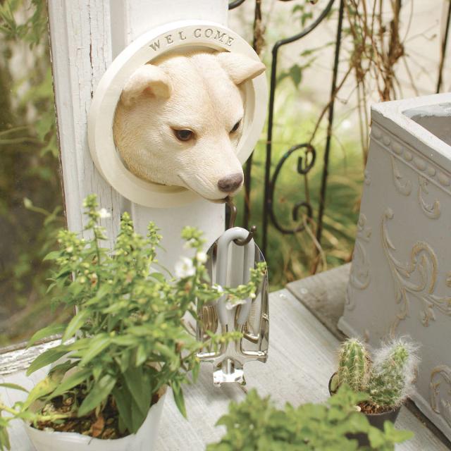 ガーデンオーナメント 置物 フック アニマルフック （ 犬 猫 壁掛け