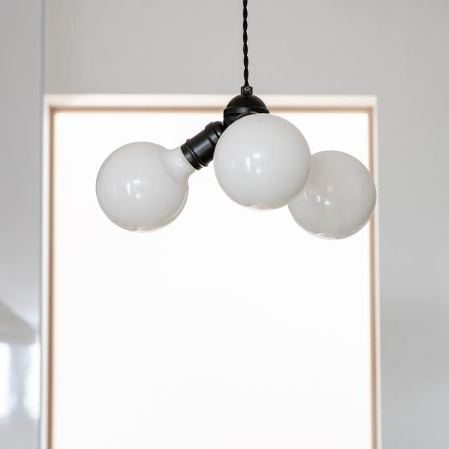 パッロ ペンダントライト Black3灯 （ 照明 ライト LED 対応 3灯 10畳 シーリング用 天井照明 照明器具 シンプル おしゃれ インテリア ペンダント 間接照明 ミニマル リビング ダイニング 寝室 トイレ インダストリアル ）_16