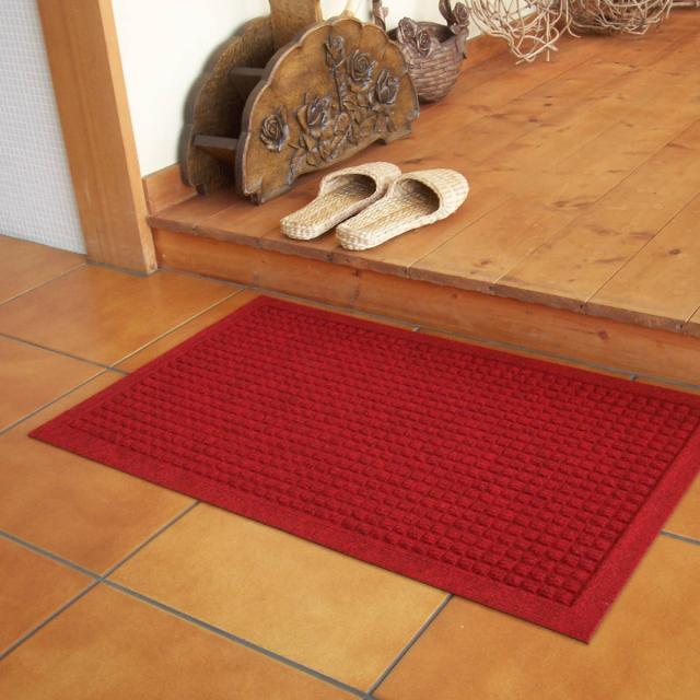 玄関マット 吸水速乾 88×116cm 屋内・屋外兼用 業務用 ウォーターホースTワッフル （ 屋内 屋外 吸水 速乾 洗える 除塵 泥落とし フチあり エントランス 玄関 マット 無地 内玄関 表玄関 ）_11