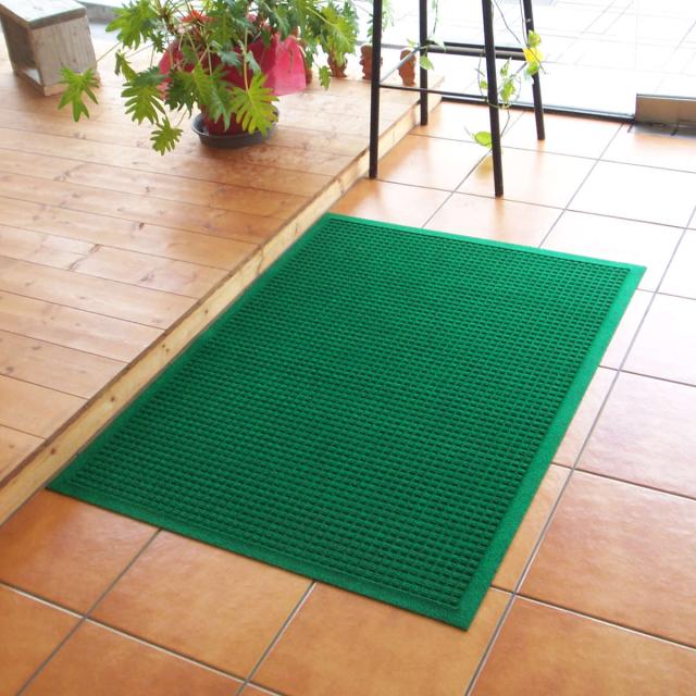 玄関マット 吸水速乾 88×116cm 屋内・屋外兼用 業務用 ウォーターホースTワッフル （ 屋内 屋外 吸水 速乾 洗える 除塵 泥落とし フチあり エントランス 玄関 マット 無地 内玄関 表玄関 ）_7