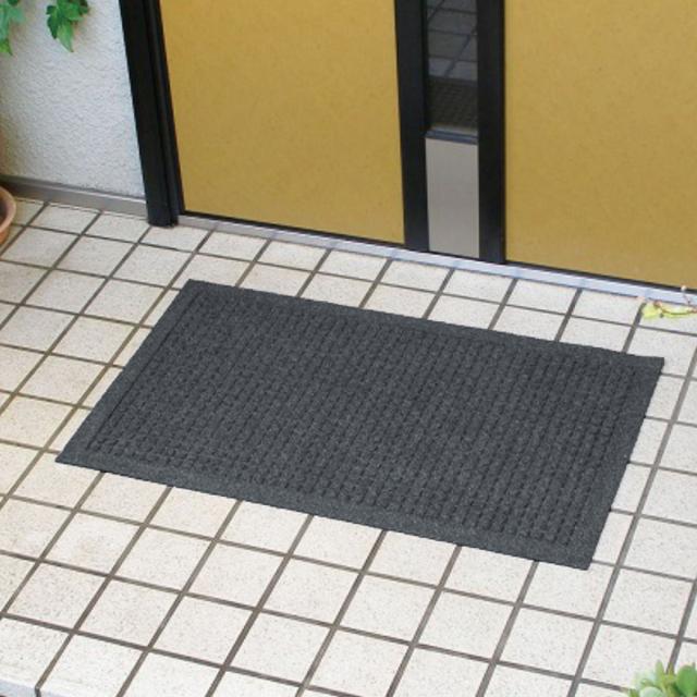 玄関マット 吸水速乾 88×116cm 屋内・屋外兼用 業務用 ウォーターホースTワッフル （ 屋内 屋外 吸水 速乾 洗える 除塵 泥落とし フチあり エントランス 玄関 マット 無地 内玄関 表玄関 ）_9