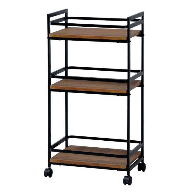 キッチンワゴン 幅43.5cm 3段 ヴィンテージ調 （ キッチン収納 収納