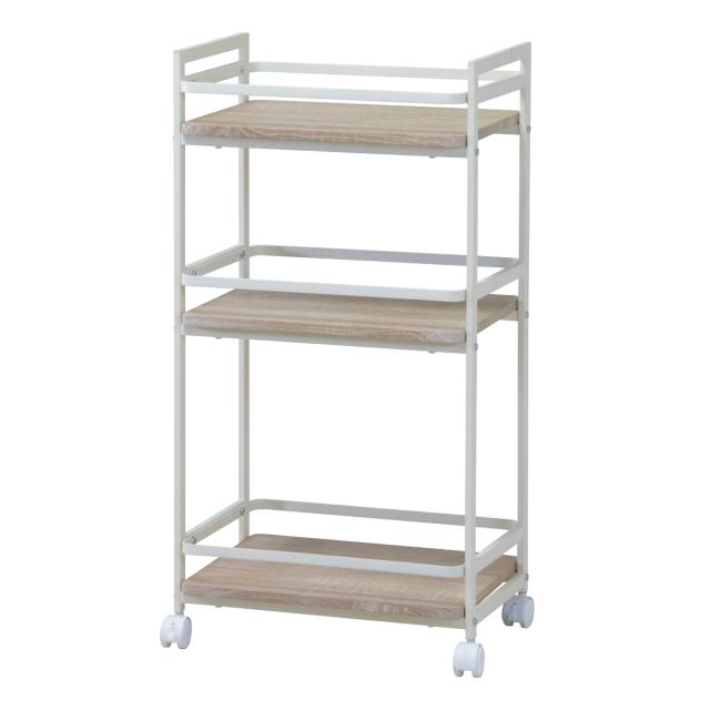 キッチンワゴン 幅43.5cm 3段 ヴィンテージ調 （ キッチン収納 収納