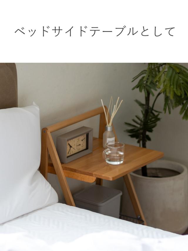 サイドテーブル キャスター付 テーブルワゴン 高さ70cm リヴ （ 収納 バスケット ミニデスク サブデスク タブレットスタンド テーブル ワゴン ナイトテーブル ミニテーブル ソファ ベッド 横 棚 木製 北欧 ナチュラル ）