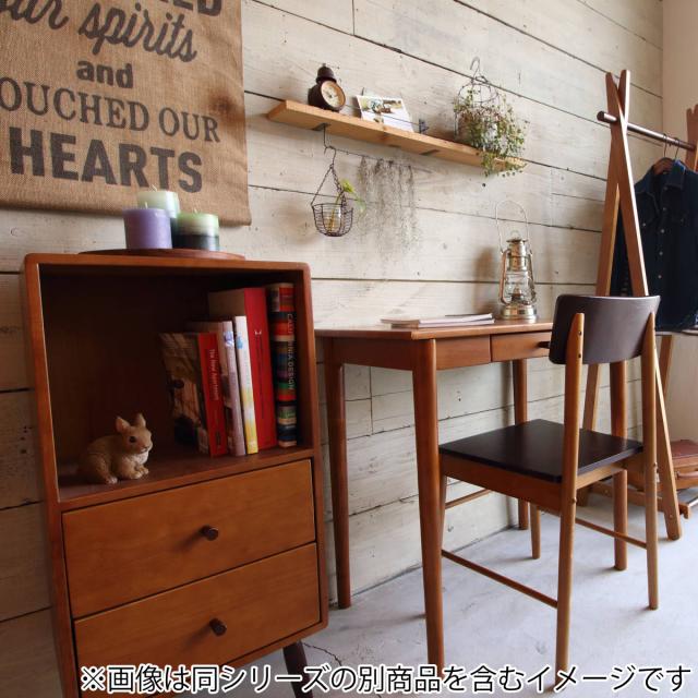 チェスト 引出し 2杯 脚付き 北欧風 天然木 ココア 幅40cm （ サイドチェスト 引き出し 引出 木製 スリムチェスト 完成品 オープンラック 飾り棚 三段 コンパクト サイドラック 収納 家具 ）