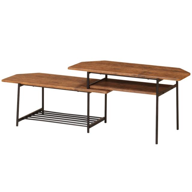 伸縮テレビ台 19〜30V型対応 ブルックリンスタイル スチール 幅80