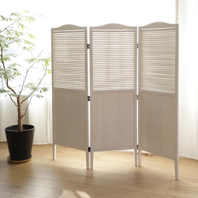 パーテーション 高さ135cm 3連 三つ折り 衝立 ミニヨン 天然木