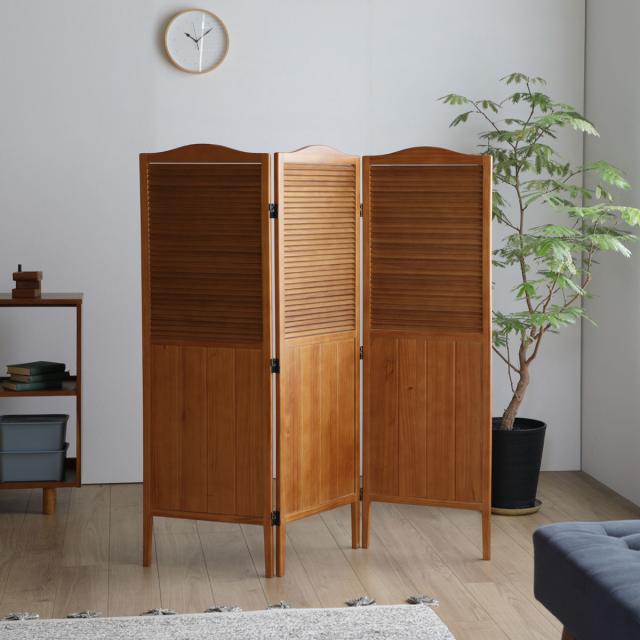 木製ブラウンパーテーション 3つ折り Amazon｜オフィスパーテーション ダークブラウン 茶色 衝立 3連 高さ