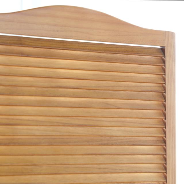 パーテーション 高さ135cm 3連 三つ折り 衝立 ココア 天然木