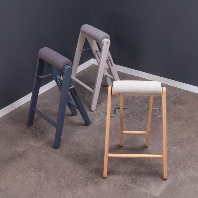 スツール 折りたたみ 高さ64cm ハイスツール ティット （ 腰掛け キッチン チェア スリム 木製 天然木 シンプル 北欧 モダン おしゃれ コンパクト収納 ）の通販は