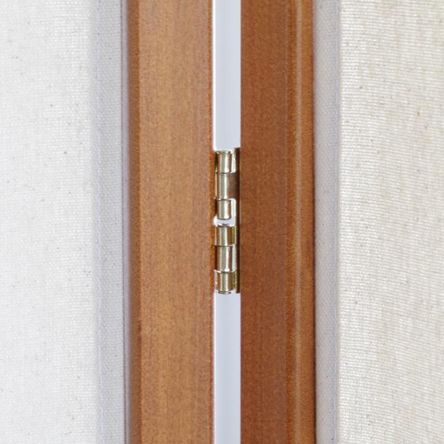 衝立 4連 高さ150cm 帆布 和風 天然木 完成品 （ パーテーション