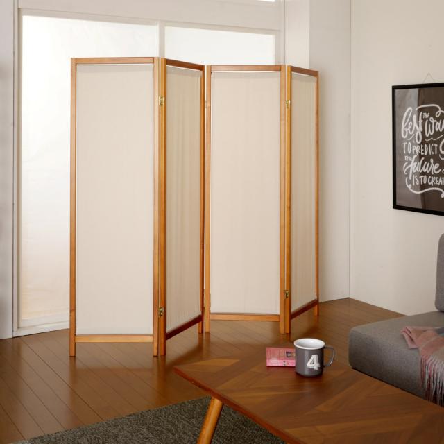 衝立 和風 ついたて パーテーション 4連 障子風 高さ150cm スクリーン