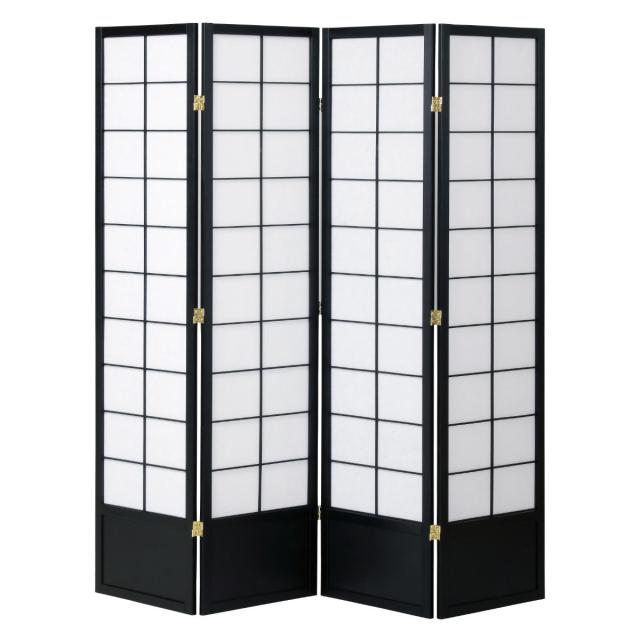 和風衝立 4連 折りたたみ 高さ180cm 天然木 完成品 不織布 （ 衝立 和風 目隠し パーテーション スクリーン 自立 間仕切り 仕切り パーティション パーティーション サロン オフィス 店舗 飲食店 事務所 四連 ）_11