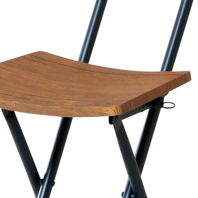 折りたたみチェア 2脚セット フォールディングチェア 座面高43cm 折りたたみ椅子 （ ヴィンテージ調 セット イス 腰掛け いす 折り畳み 折りたたみイス 木目調 背もたれ付き 来客用 キッチンチェア 43センチ おしゃれ ）_8