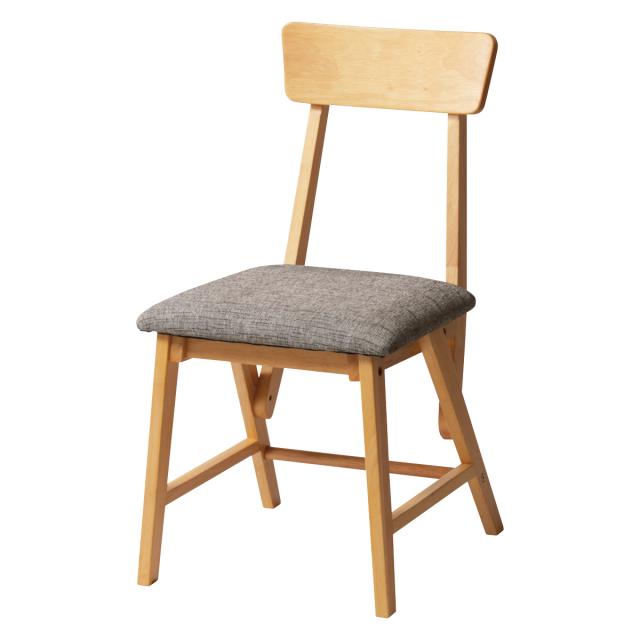 ダイニングチェア 座面高42cm デスクチェア ライラ （ 天然木 木製 布 ファブリック 北欧 ナチュラル ワークデスク リビング ダイニング 食卓 ）の通販は
