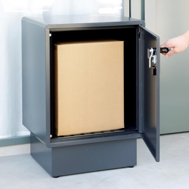 宅配ボックス ラット （ 宅配 ボックス 置き配用ボックス 玄関 屋外 宅配BOX 鍵付き 1段 大容量 台座付き 戸建 荷物受け 宅配便 配達 戸建て 後付け 簡単設置 ダイヤル錠 印鑑ケース付き ）_10