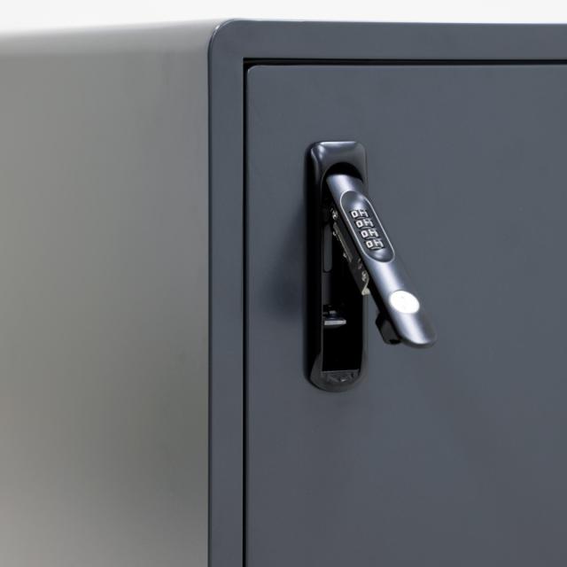 宅配ボックス ラット （ 宅配 ボックス 置き配用ボックス 玄関 屋外 宅配BOX 鍵付き 1段 大容量 台座付き 戸建 荷物受け 宅配便 配達 戸建て 後付け 簡単設置 ダイヤル錠 印鑑ケース付き ）_12