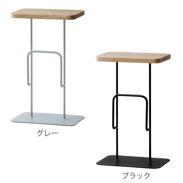 サイドテーブル 高さ49cm マガジンラック 完成品 無垢材 スチール リビング 省スペース （ ミニテーブル テーブル 木製 スリム ソファサイド 雑誌 新聞 収納 ベッドサイド ナイトテーブル コーヒーテーブル ベッドテーブル 玄関 ）_2