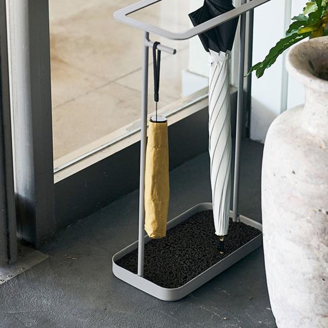 傘立て アンブレラスタンド 幅30cm スリム 完成品 スチール SIEVE ANTENNA （ 省スペース 玄関収納 傘収納 コンパクト 折りたたみ傘対応 おしゃれ ブラック グレー シンプル 傘 収納 玄関雑貨 ）
