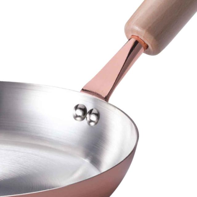 フライパン 16cm ガス火専用 ふんわり銅のぱんけーきpan （ 銅フライパン 銅製フライパン 浅型フライパン 16センチ 小さめ ミニ パンケーキ 銅のフライパン 銅鍋 銅製 ）_2
