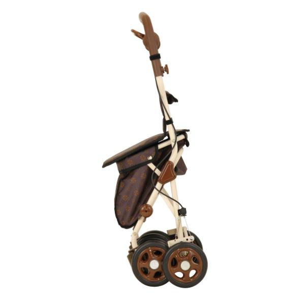 ■在庫限り・入荷なし■シルバーカー ミドルタイプ ルミド （ 折りたたみ 手押し車 歩行補助 軽量 座れる シニア おしゃれ 大容量 折り畳み ショッピングカート シニアカート ブレーキレバー付き ストッパー付き 高さ調節 反射機能 ）