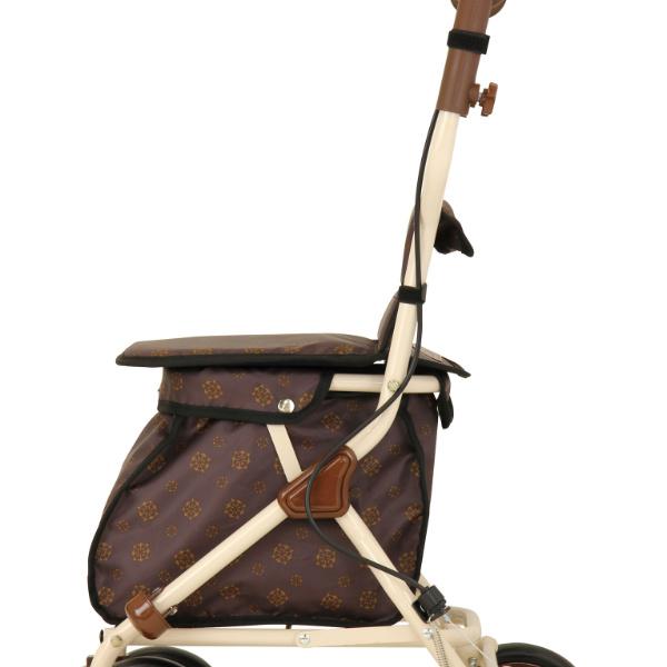 ■在庫限り・入荷なし■シルバーカー ミドルタイプ ルミド （ 折りたたみ 手押し車 歩行補助 軽量 座れる シニア おしゃれ 大容量 折り畳み ショッピングカート シニアカート ブレーキレバー付き ストッパー付き 高さ調節 反射機能 ）