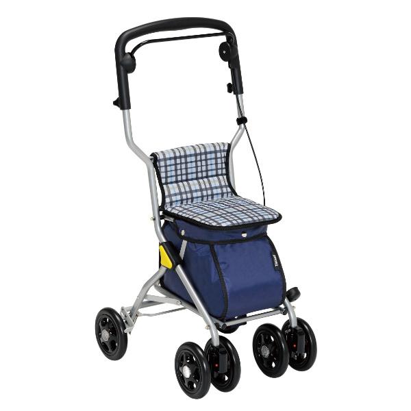 ■在庫限り・入荷なし■シルバーカー ミドルタイプ ルミド （ 折りたたみ 手押し車 歩行補助 軽量 座れる シニア おしゃれ 大容量 折り畳み ショッピングカート シニアカート ブレーキレバー付き ストッパー付き 高さ調節 反射機能 ）