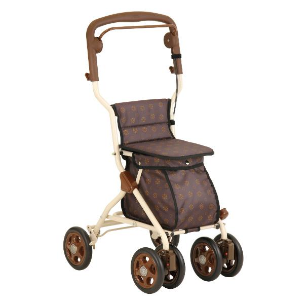 ■在庫限り・入荷なし■シルバーカー ミドルタイプ ルミド （ 折りたたみ 手押し車 歩行補助 軽量 座れる シニア おしゃれ 大容量 折り畳み ショッピングカート シニアカート ブレーキレバー付き ストッパー付き 高さ調節 反射機能 ）