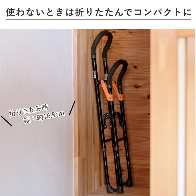 杖 手すり 立ち上がり 補助手すり 折りたたみ 軽量 多脚杖 非課税 （ 2