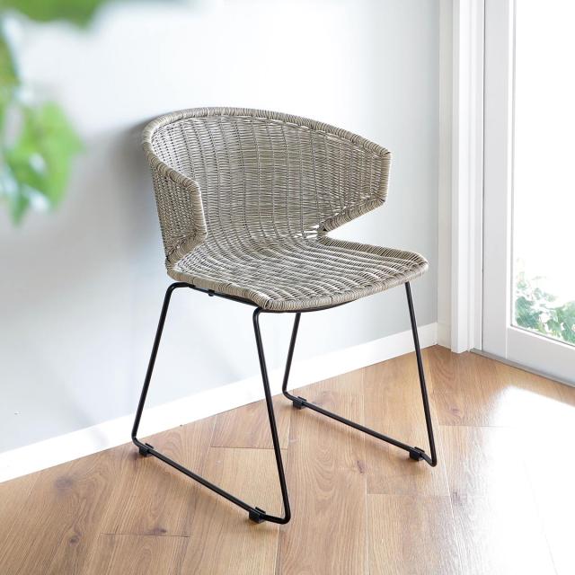 送料込み/タグ付き/新品未使用/ラタン/ホワイト/アームチェア ラタンアームチェア | 無印良品