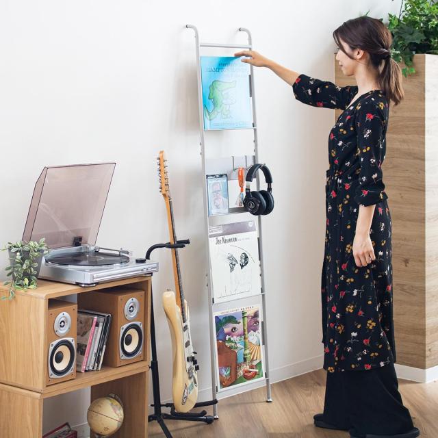 収納ラック レコードラック スリム （ ラック レコード 収納