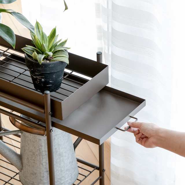 Amazon.co.jp: プランタースタンド アイアン+木製 フラワー