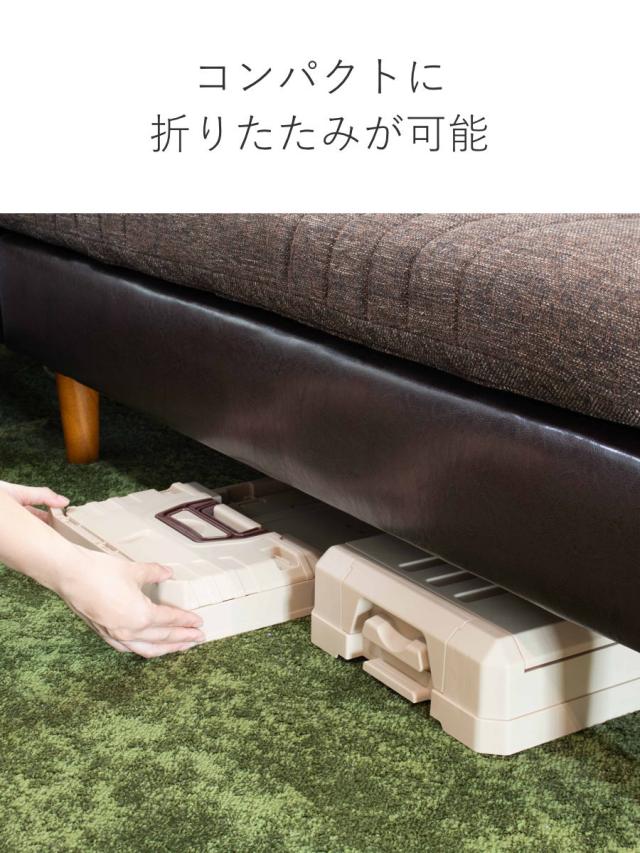 収納ボックス 2WAYオープン コンテナ L 同色3個セット 折りたたみ 幅58×奥行39×高さ40cm （ 収納ケース 収納 ボックス 前開き 折りたたみコンテナ 積み重ね ふた付き スタッキング プラスチック ストッカーアウトドア ）_9
