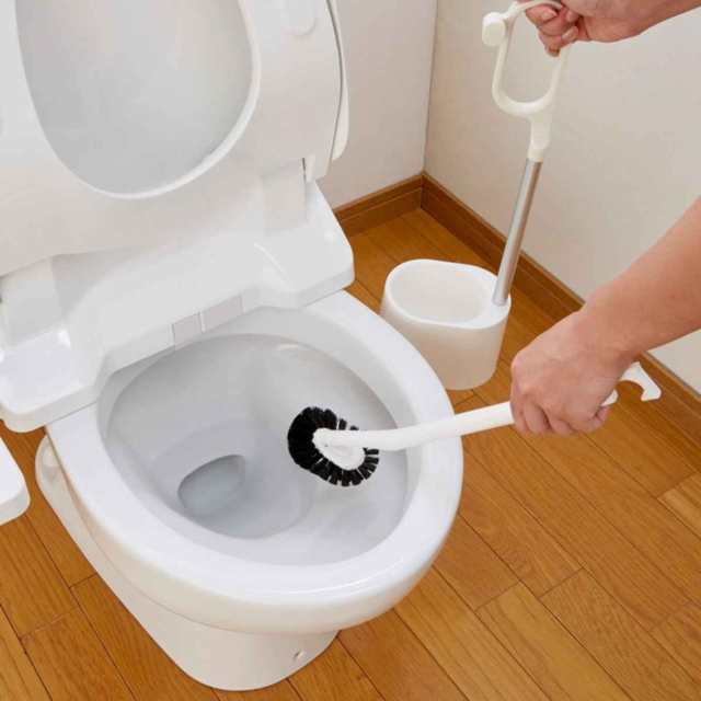 トイレブラシ ケース付き kaz clean （ トイレ ブラシ ケースセット 長さ41.5 トイレ掃除 そうじ トイレ用ブラシ 便器 清掃 汚れ  柄付き の通販はau PAY マーケット - リビングート