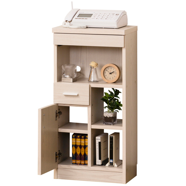 ルーター収納 FAX台 幅40cm 完成品 （ 電話台 ファックス台 収納