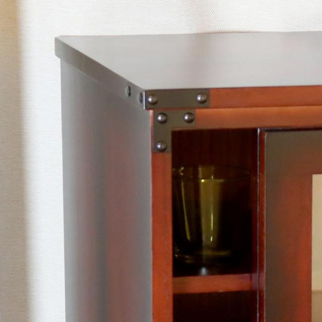 水屋 民芸調 桐製 和風キャビネット 幅57cm （ 水屋箪笥 和風 たんす