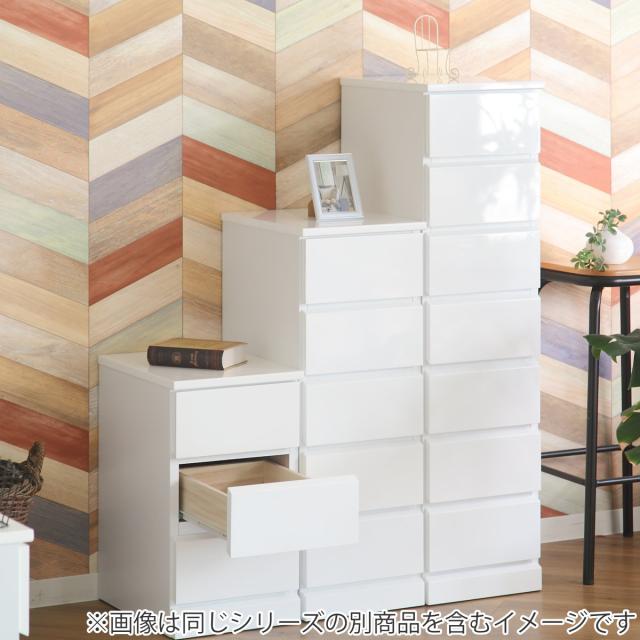 スリムチェスト 5段 鏡面仕上げ 幅30cm （ 収納 チェスト スリム 完成