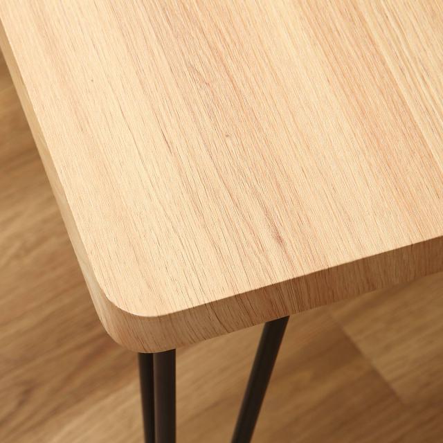 ダイニングセット 3点セット テーブル チェア2脚 木目調 スチール脚