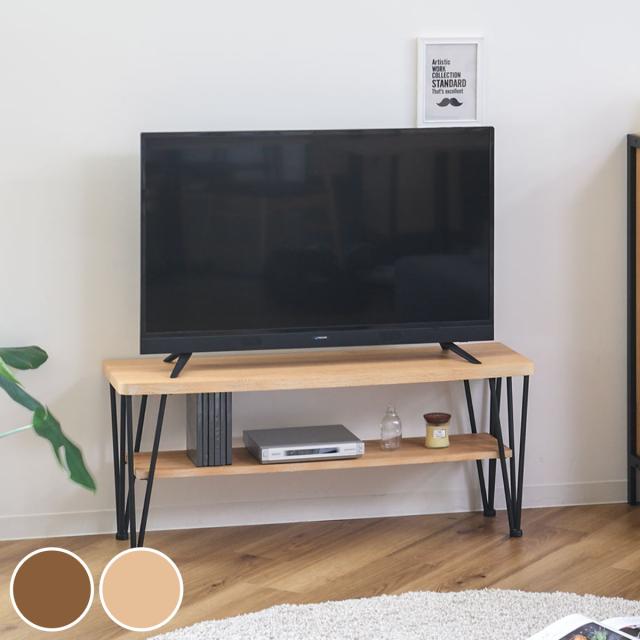 テレビ台 ローボード ヴィンテージ調 スチール脚 ART 幅105cm （ オープンラック 木製 テレビラック 飾り棚 ラック TV台 リビング収納 TVラック 収納 リビングボード 木目 スチール シンプル モダン おしゃれ ひとり暮らし ）の通販は